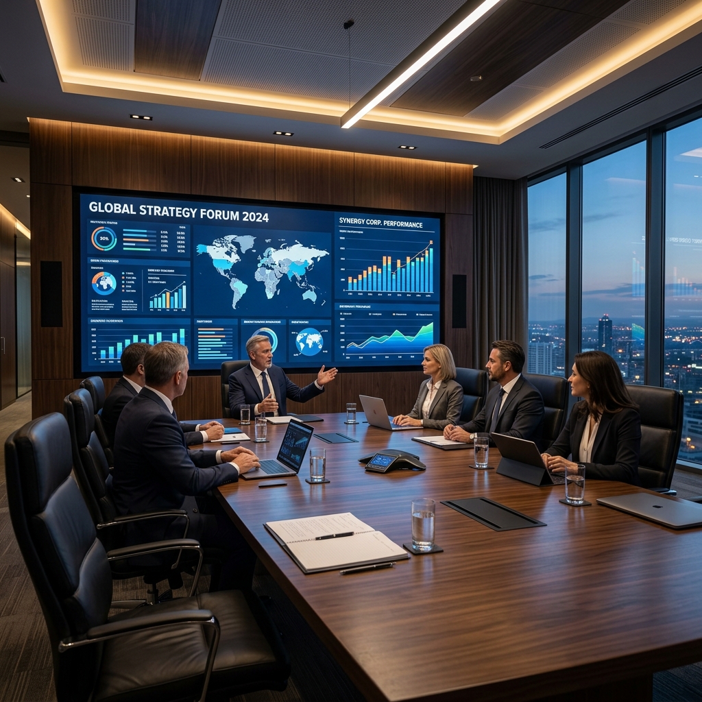 จอ LED สำหรับห้องประชุมองค์กร แสดงผลคมชัด รองรับงานประชุมและวิเคราะห์ข้อมูล โดย Rocky LED Media